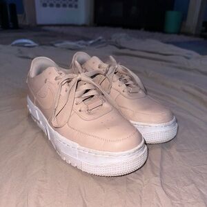 Nude Light Pink Nike Air Force 1s
